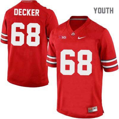 Youth NCAA Ohio State Buckeyes Taylor Decker #68 College Stitched Authentic Nike Red Football Jersey FI20M02RO